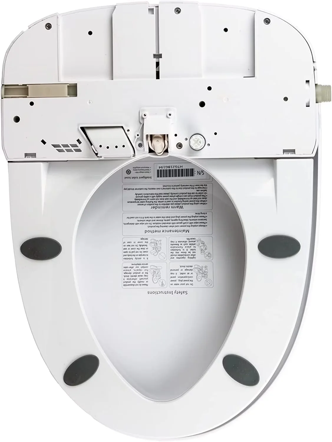 Modern Toilet Seats And Lid with Unlimited Warm Water, White, Nightlight - Plastic White Model C8C41E