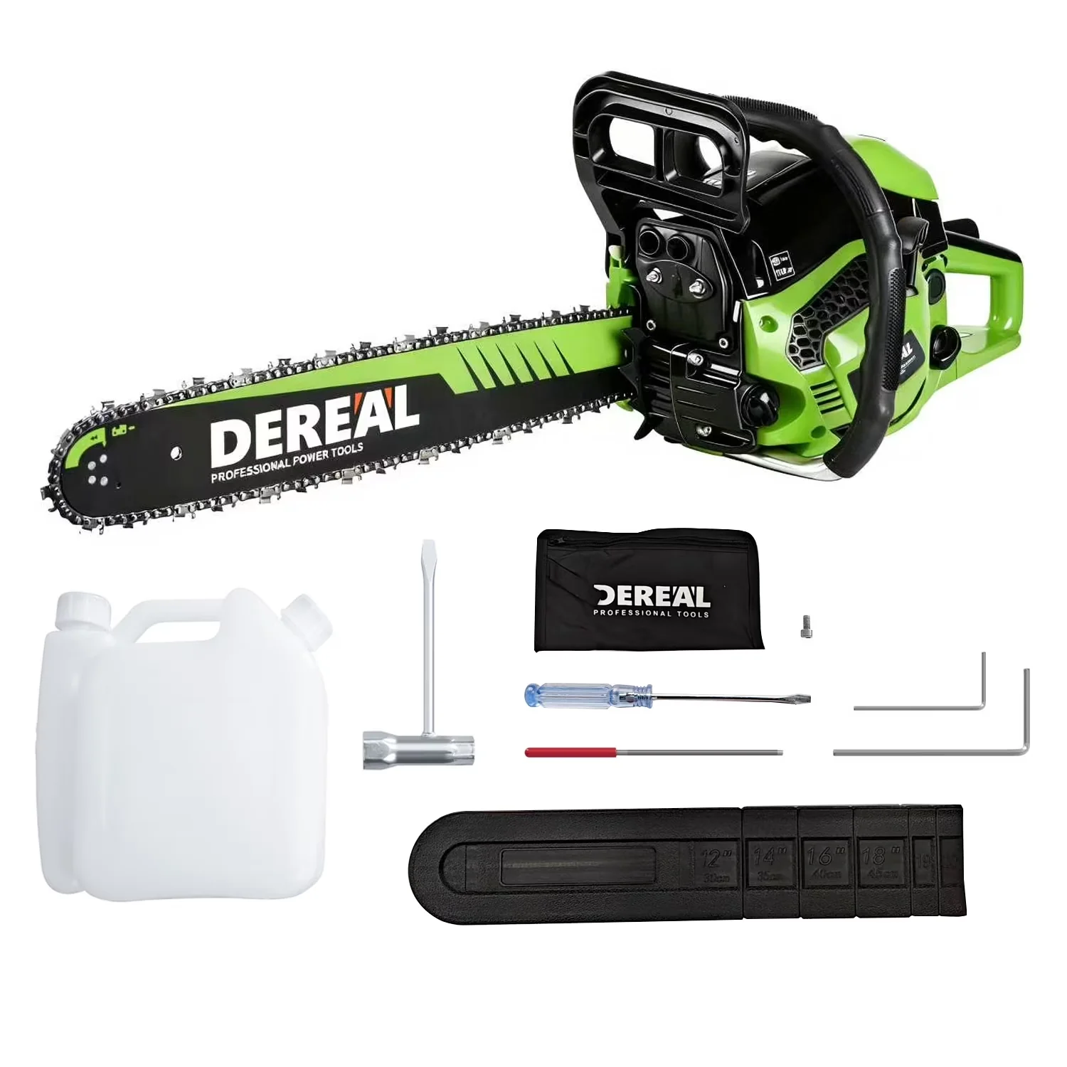 Chainsaw Quality with Automatic Chain Oiler, Automatic Oiler & Easy Start - Green for Home Model 0FE388