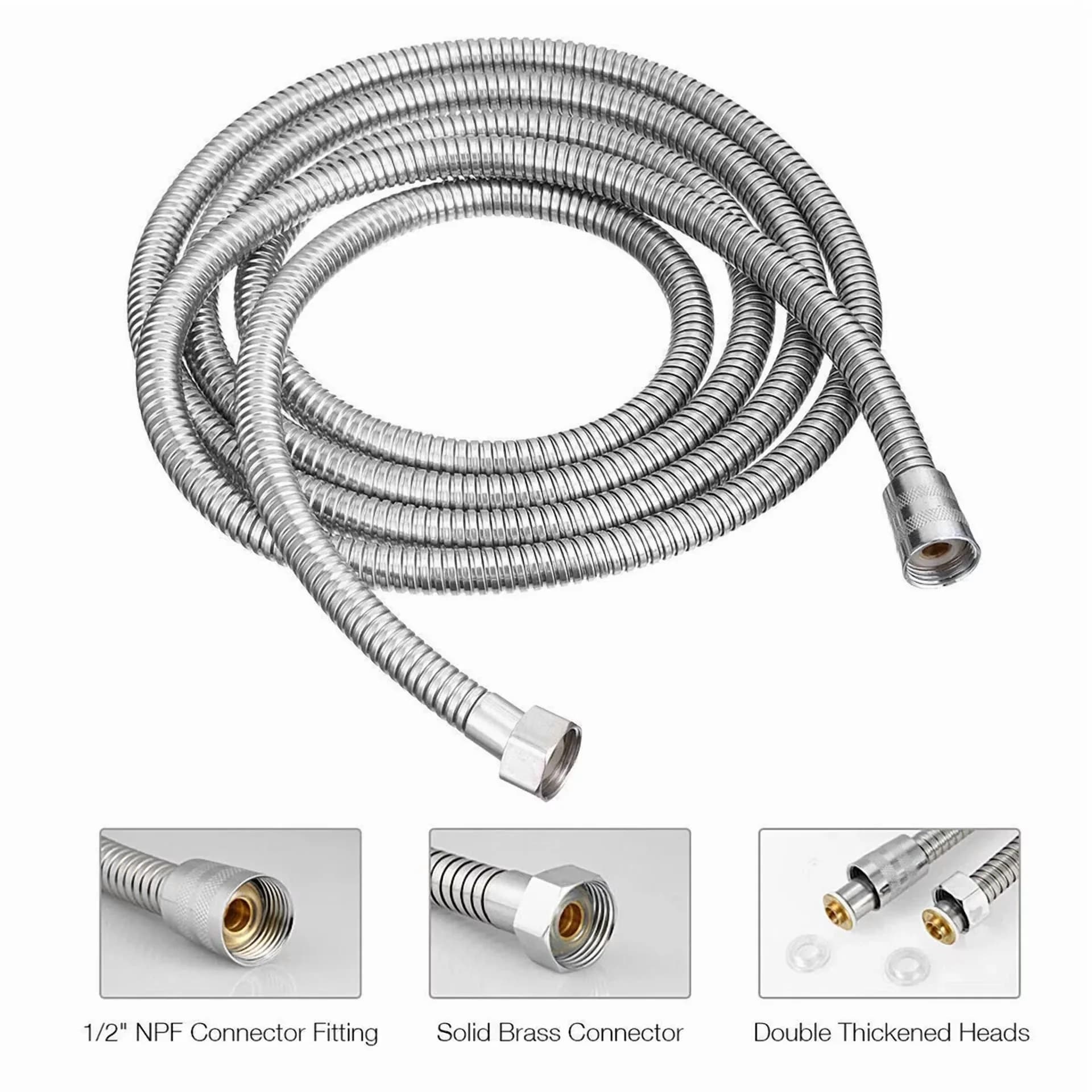 Premium Shower Head with Handheld, Flexible, Useful for both indoor and outdoor use. - Stainless Steel Model CC4E59