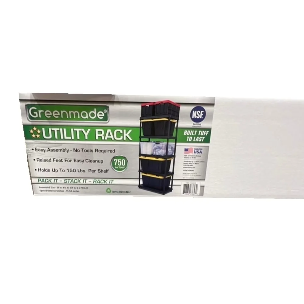 Efficient Garage Storage Supply with Contemporary, Resin Shelving Utility Rack, Width (in.): 11 - Resin Multicolor Model 8D52F2