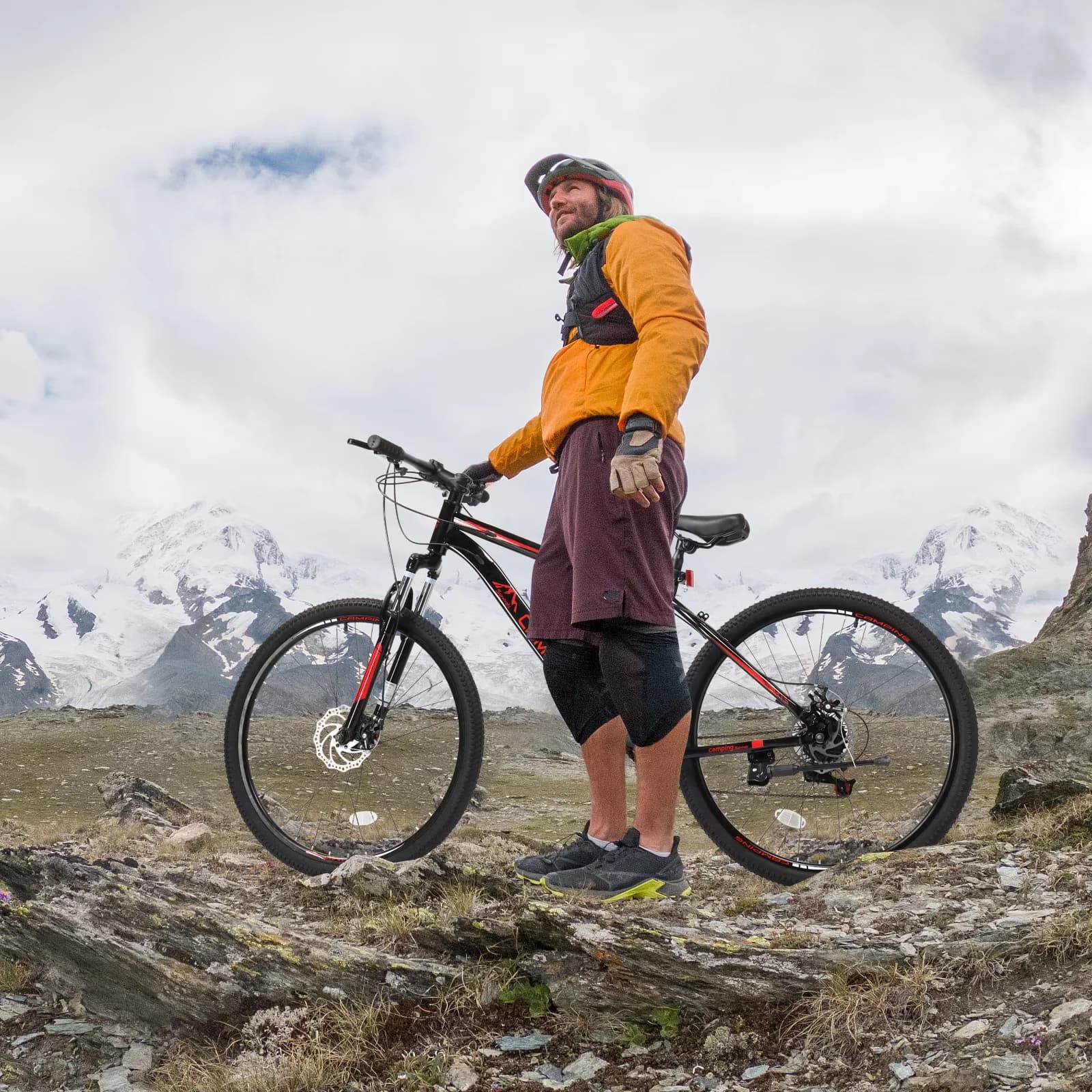 Professional Mountain Bike with Lightweight, Adjustable Seat Height - Red Model AD14CB