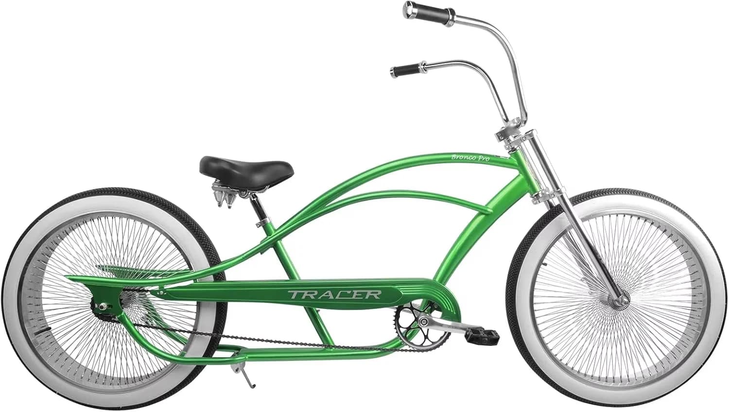 Professional Cruiser Bike with Adjustable Seat Height - Green Bronco - Sleek Profile Model ABD856