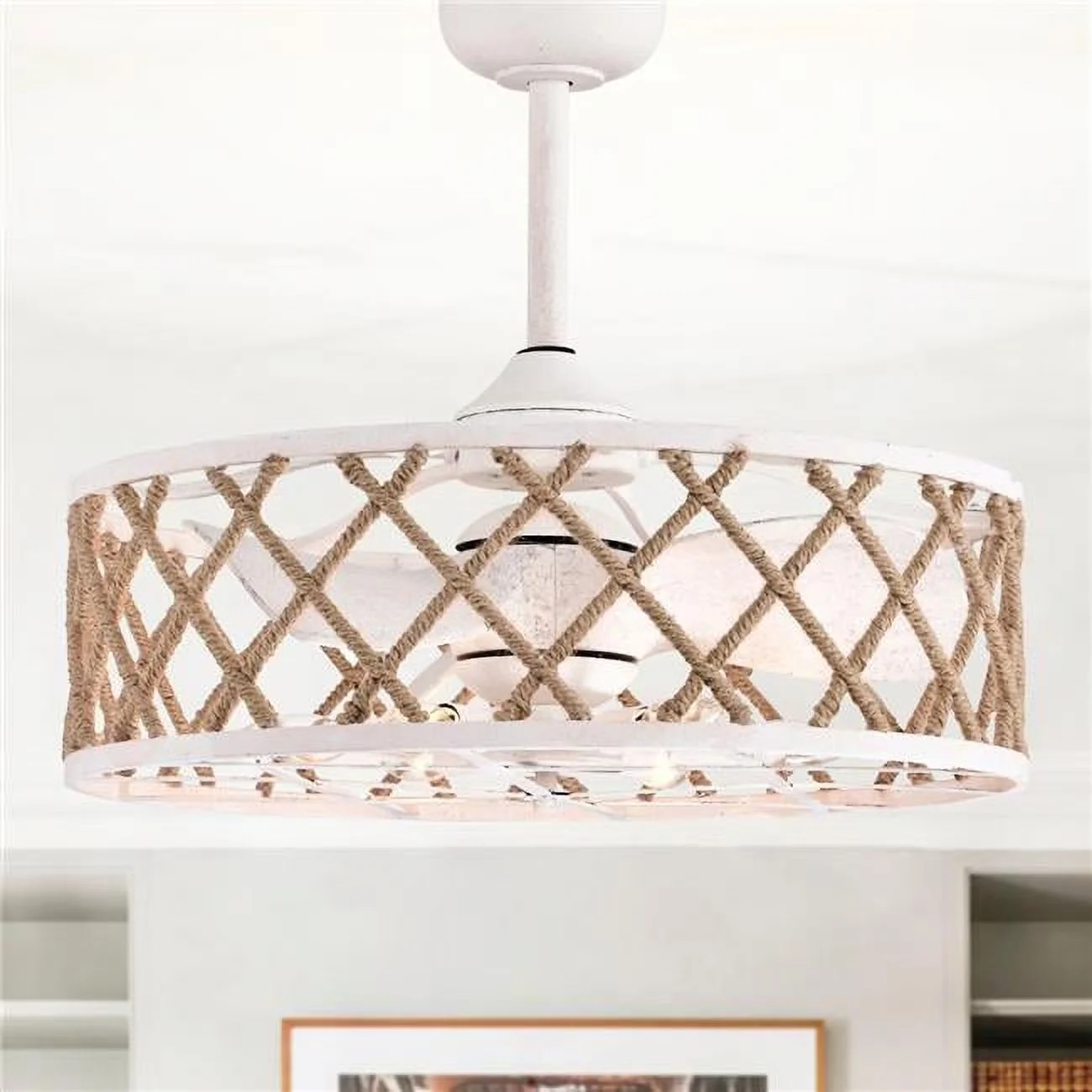 Innovative Ceiling Fan with LED, Remote Controlled, Light Kit - Multicolor 1 Model 40D77F
