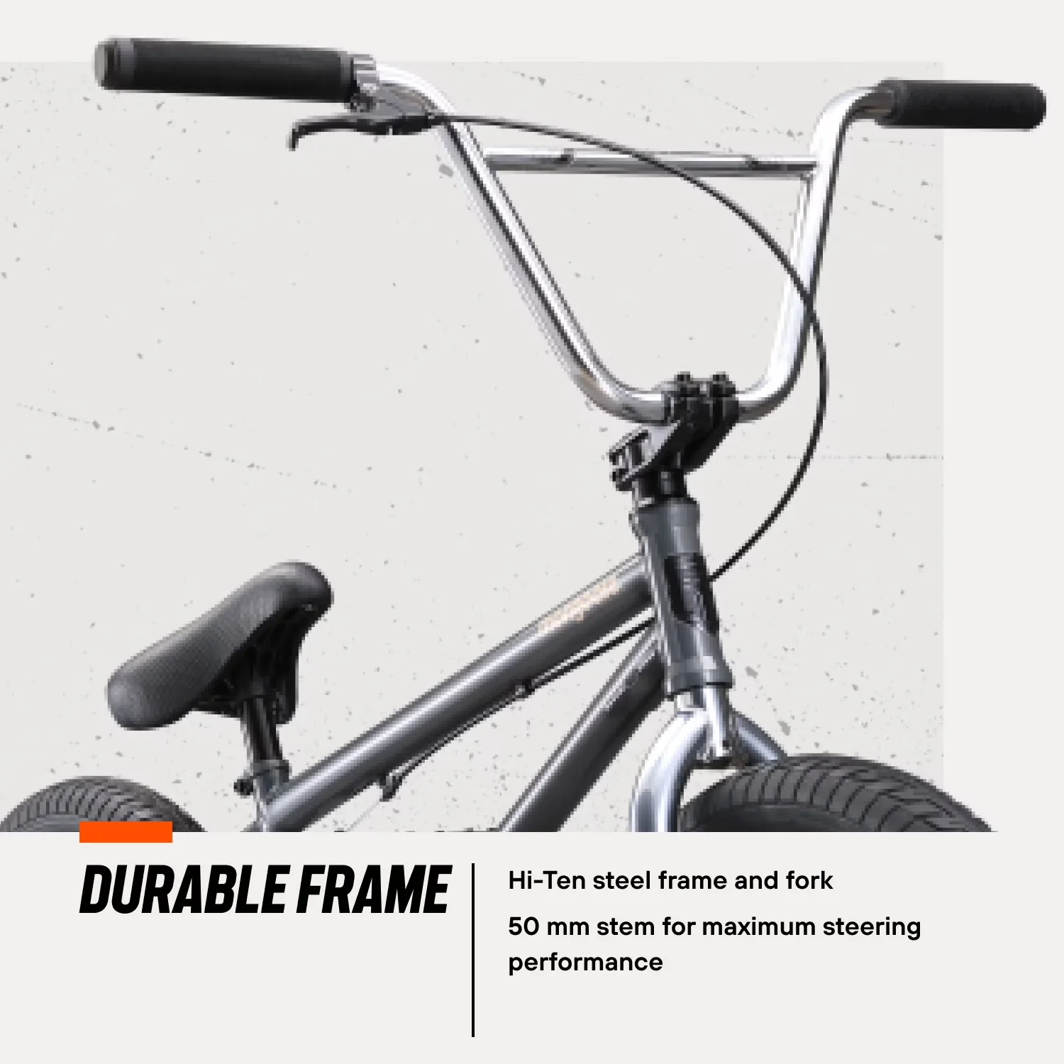 Versatile Kids Bike with Adjustable Seat Height, Grey, Legion L60 Freestyle BMX - Gray Model 654E95