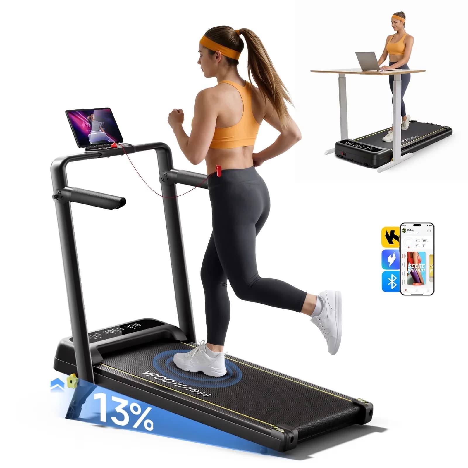 Home Gym Durable with LED, Has Wheels, Adjustable for Home Office - 5HP Model ABB148