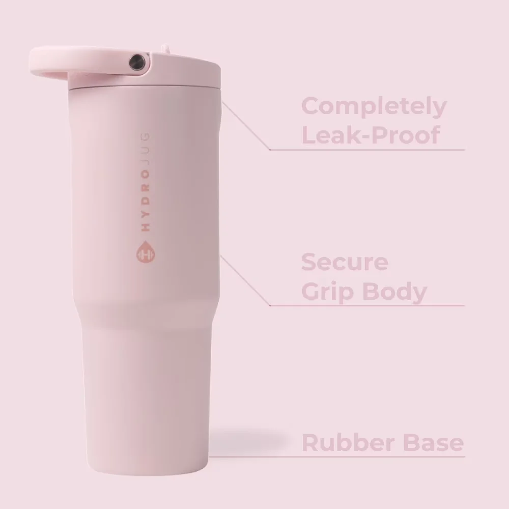 Water Filtration Professional with Flip Straw, Insulated Leak-Proof Tumbler, Sport 40 oz Stainless Steel Bottle - Beige Stainless... Model D5857E