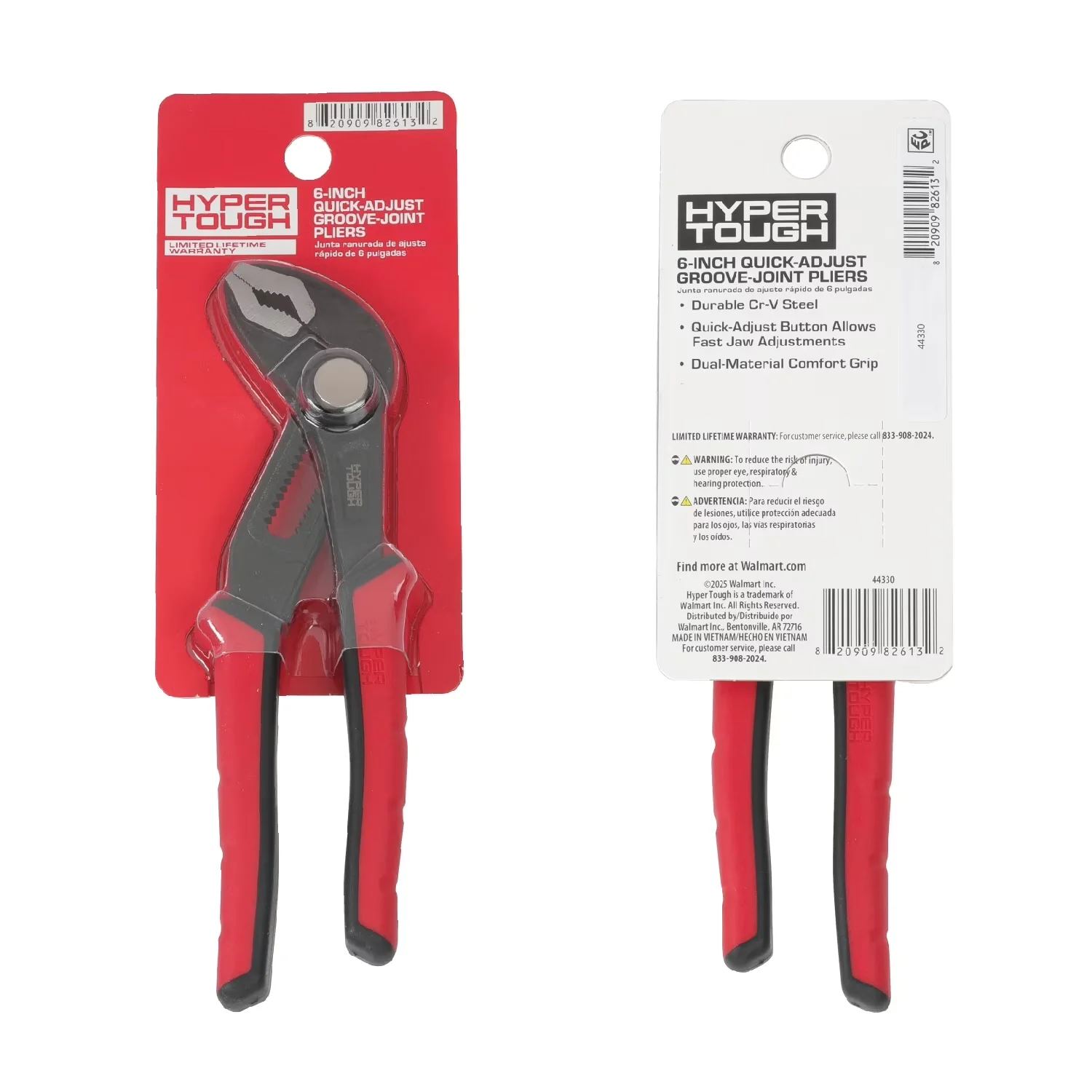 Classic Hand Tool with Adjustable, Comfort Grip, 6-inch Quick Adjust Groove Joint Pliers - 6" Model 2E6CB9
