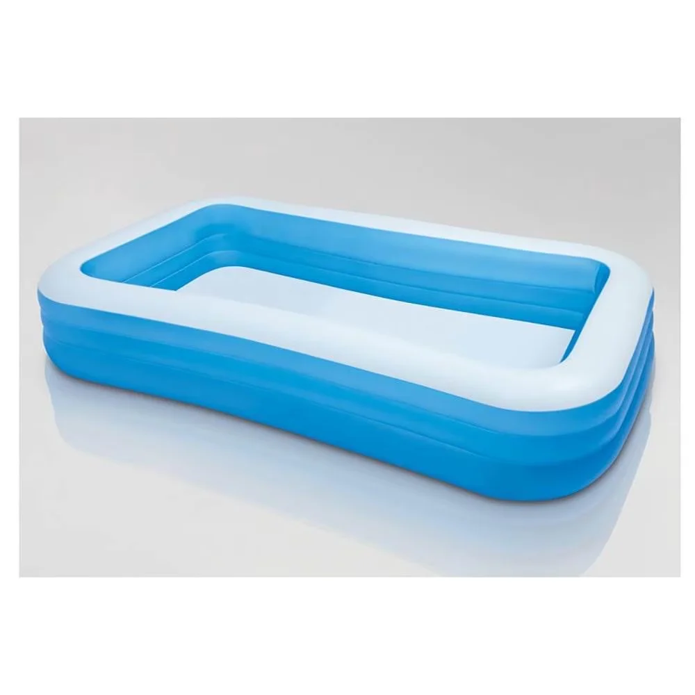 Quality Inflatable Pool with Swim Center Family, Care and Cleaning: easy to wipe clean, Includes repair patch - Blue Model DF7824