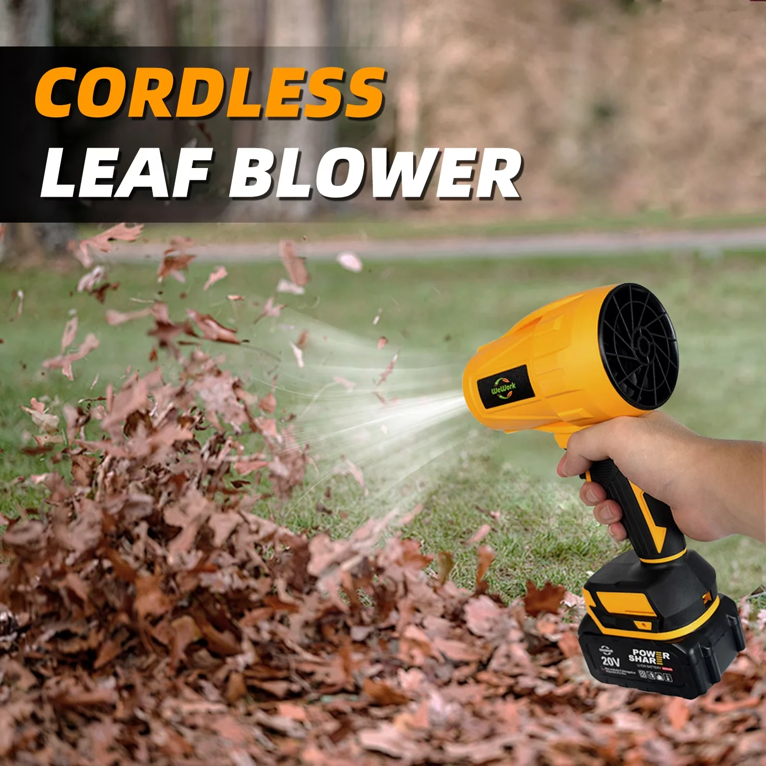 Professional Leaf Blower with Battery, 20V, Handheld - Ergonomic Design Model 41C6D4