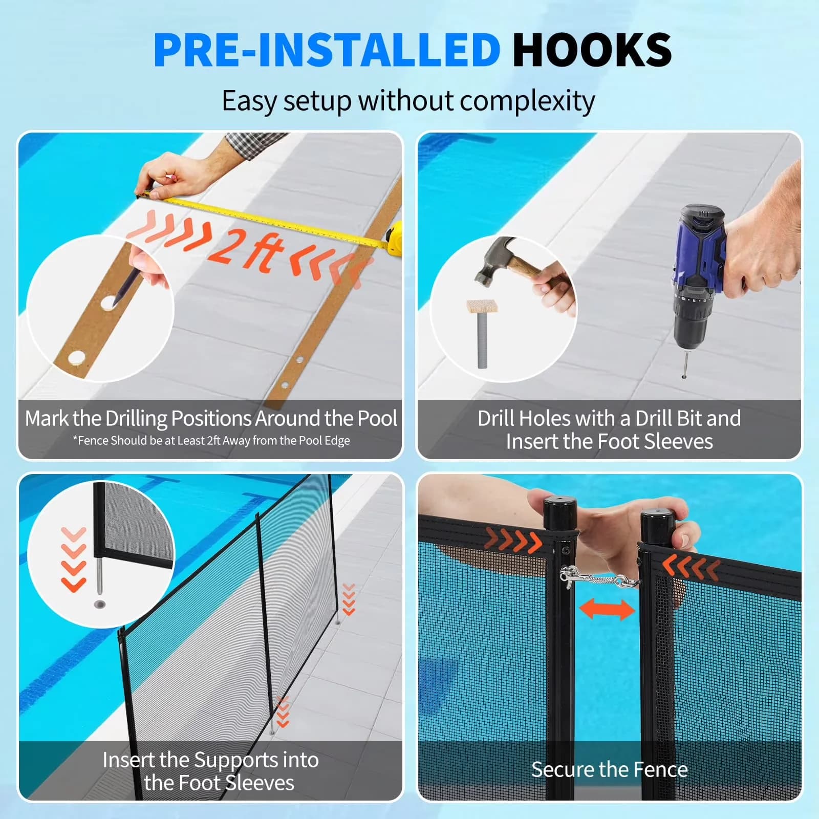 Sleek Above Ground Pool with Fade Resistant, Mesh, Stainless Steel Frame - Model 83CB96