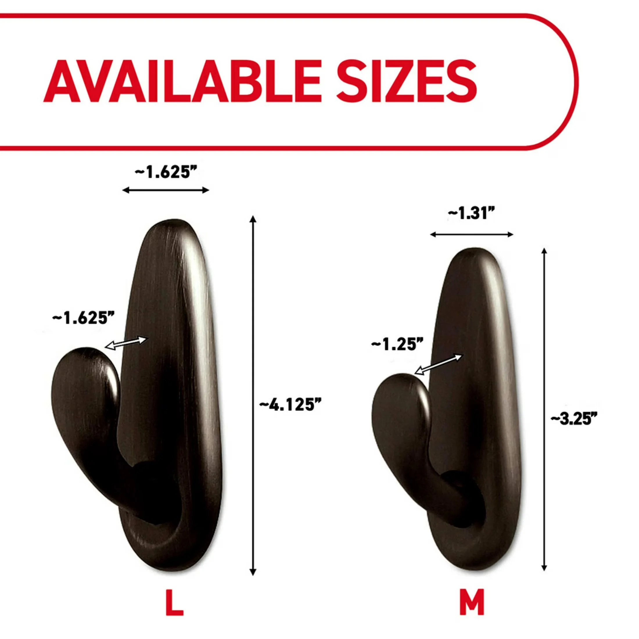 Classic Damage-Free Hanging with Wall-Mountable, Easy Installation - Silver Metal Model 748F32