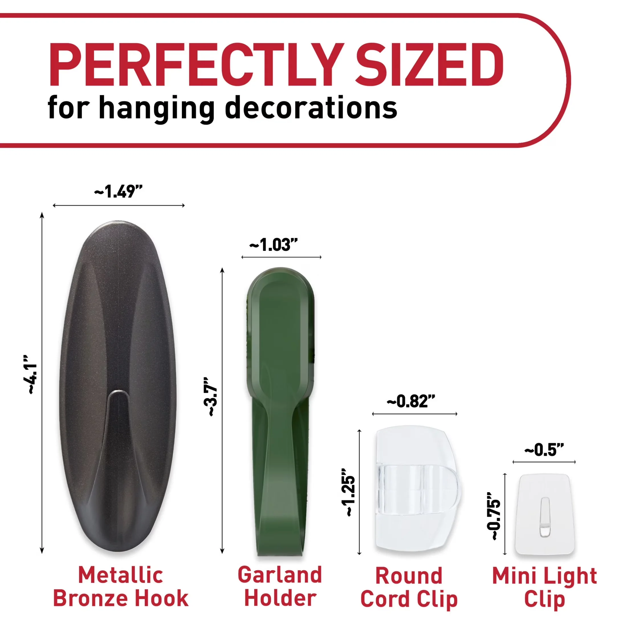 Compact Damage-Free Hanging with Easy Installation, Wall-Mountable - Silver Plastic, Metal Model DA6EAD