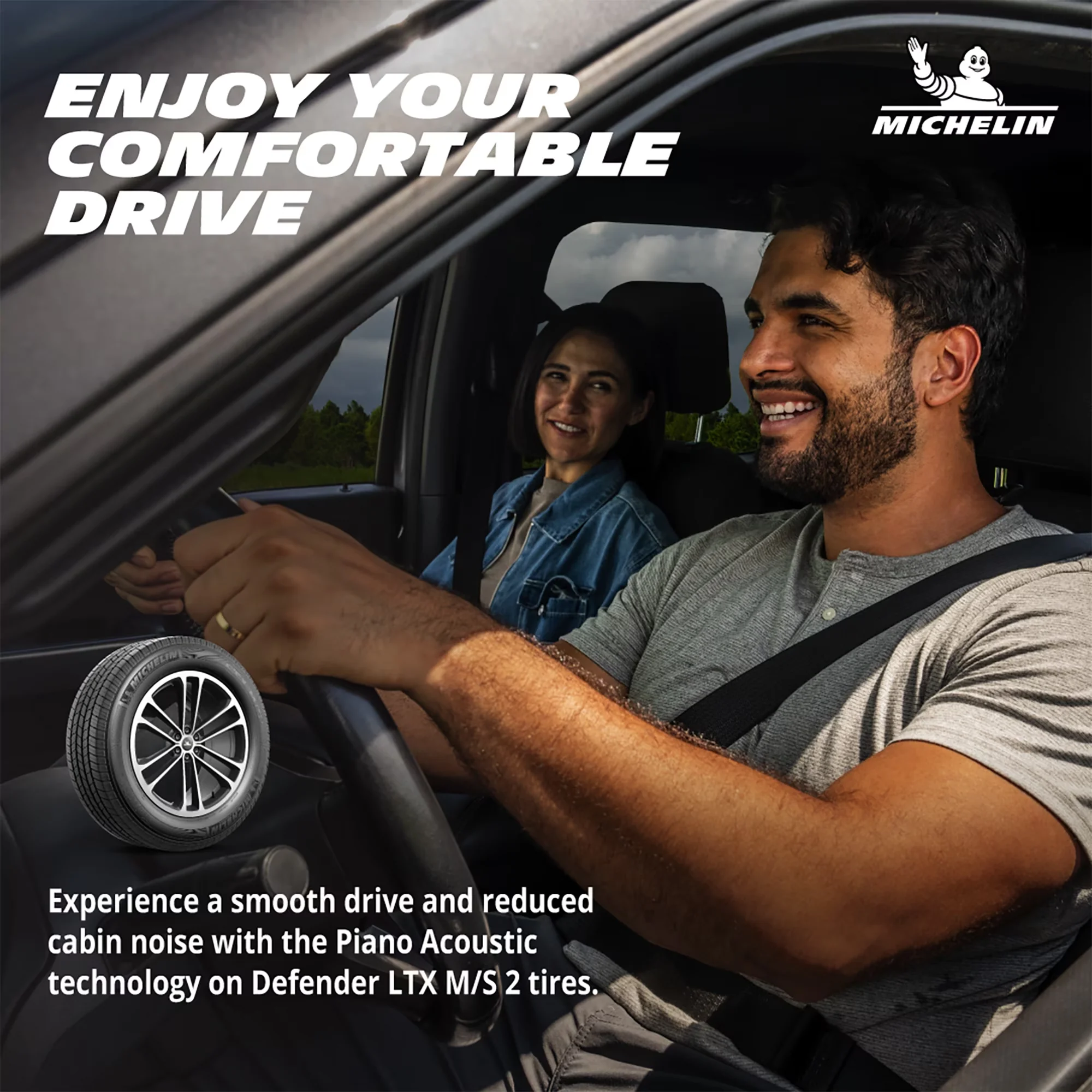 Efficient Truck Tire with Replacement, Durable Construction, Defender LTX MS2 265/70R17 116T XL - Model EF1421