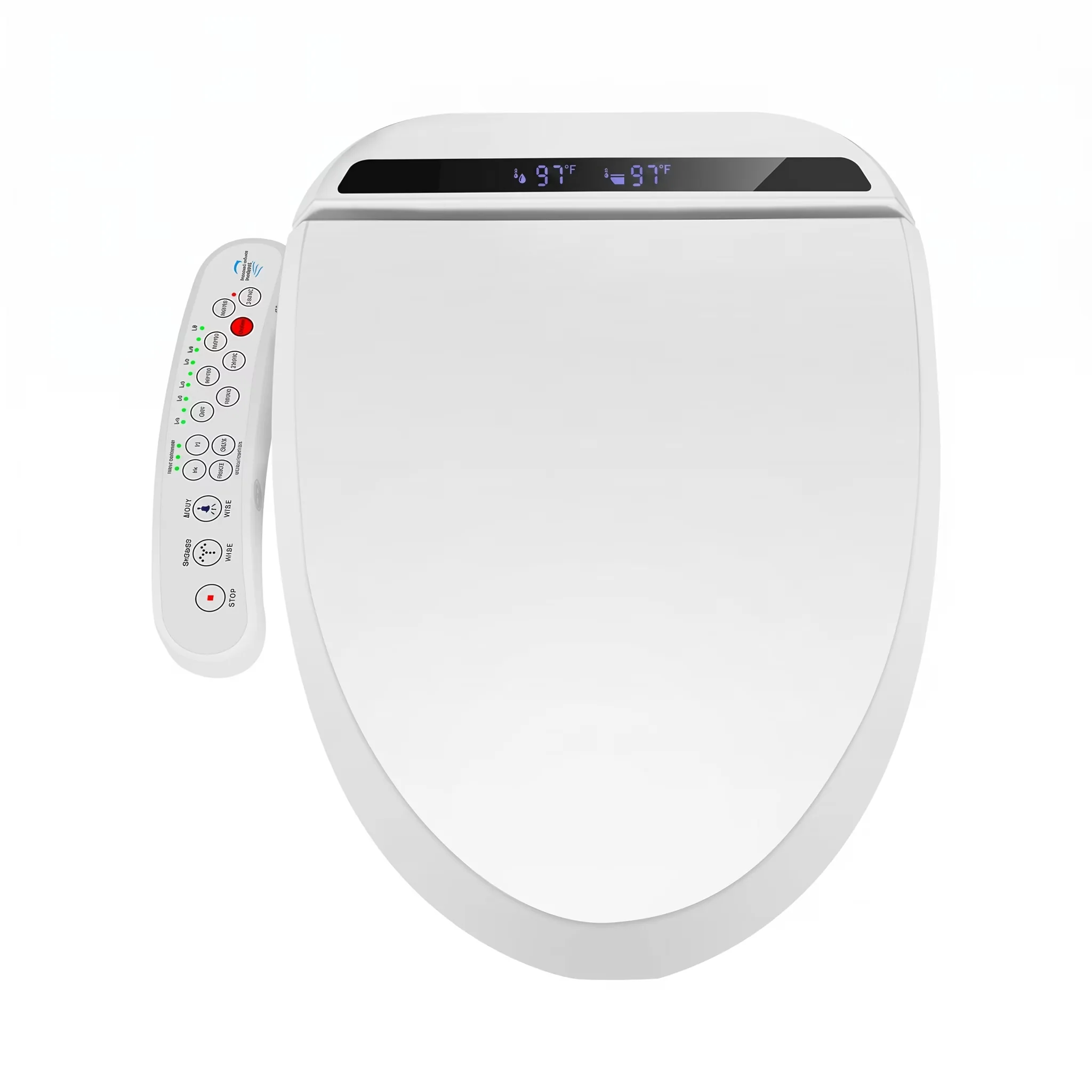 Toilet Seats And Lid Durable with Battery, LED, Heated - Plastic White Model 8263D8