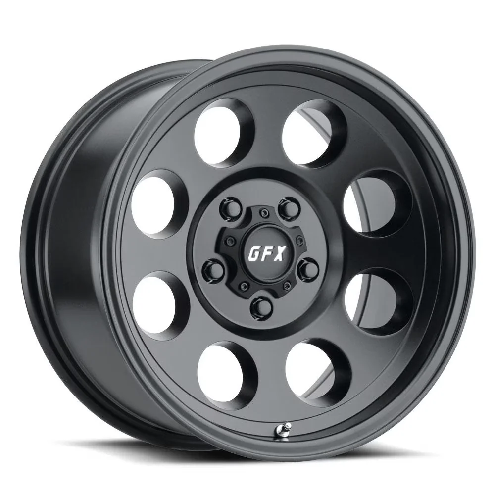 Efficient Wheels And Rim with 8x165.1, 8x6.5 - Matte Black Aluminum 17X9 Model E6A498