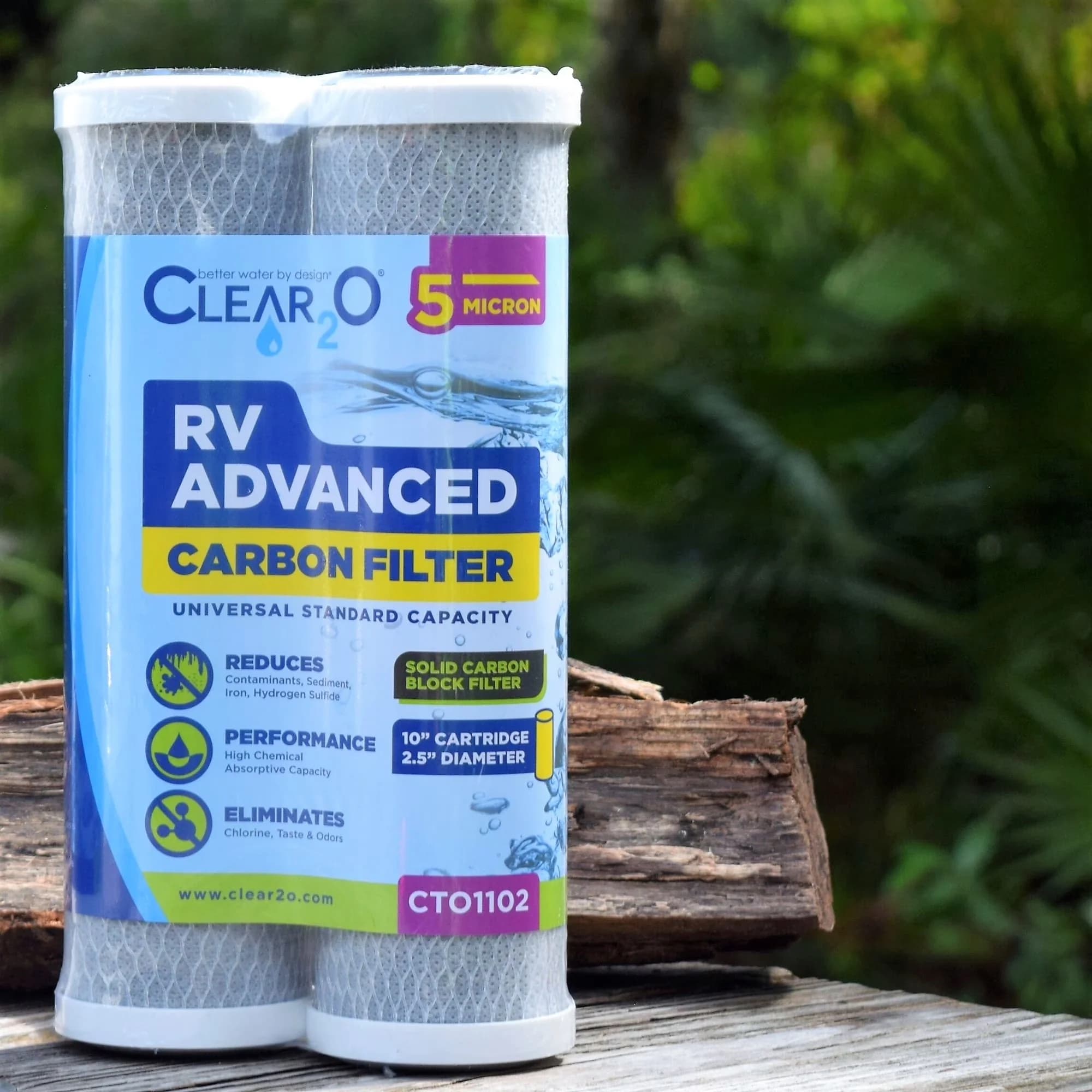 Water Filtration Premium with 2 Pack, Chlorine, 10" x 2.5" - Carbon 10" x 2.5" Model C42B07