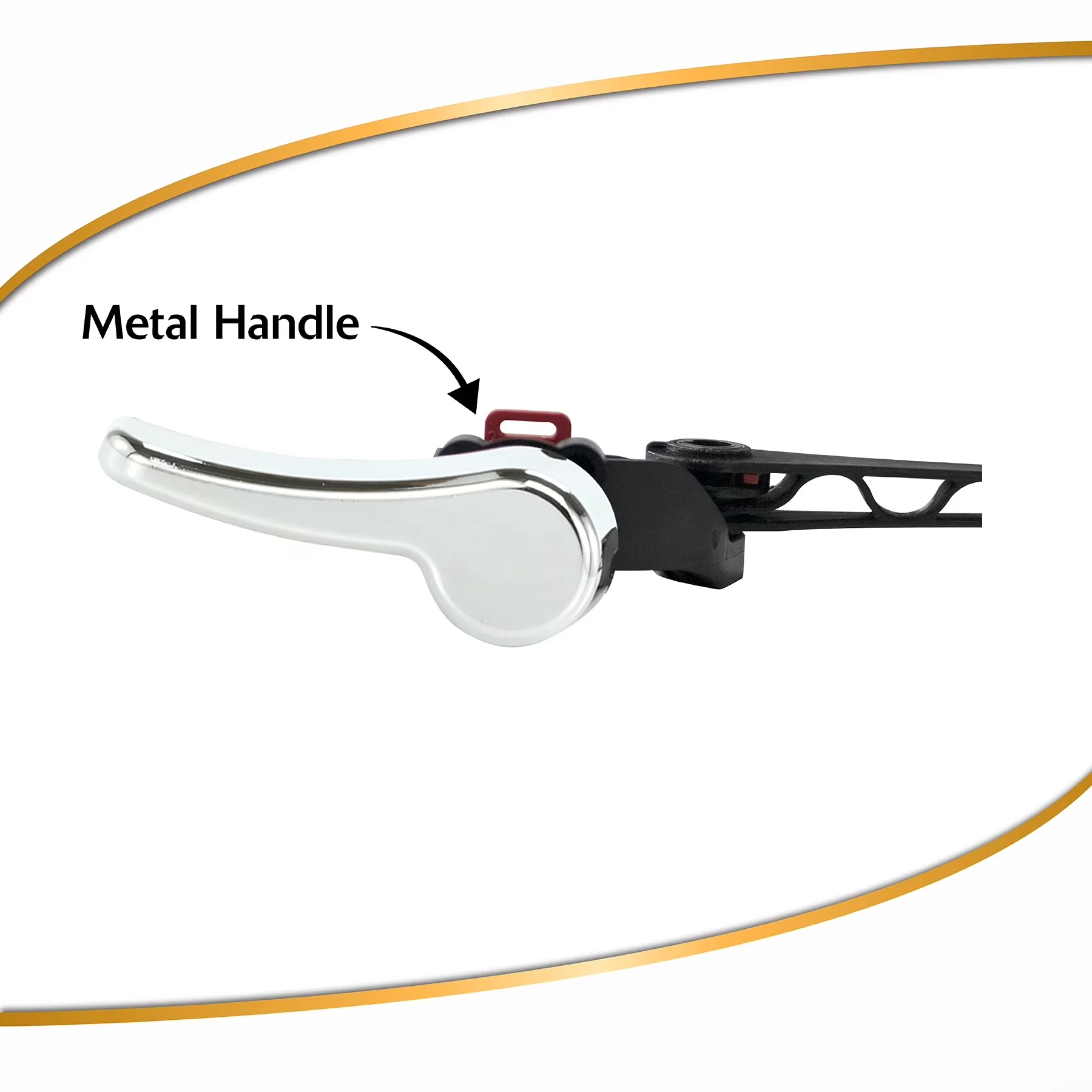 Professional Bathroom Renovation with Easy Installation, Toilet Handle - Silver Zinc, Plastic Model 092522