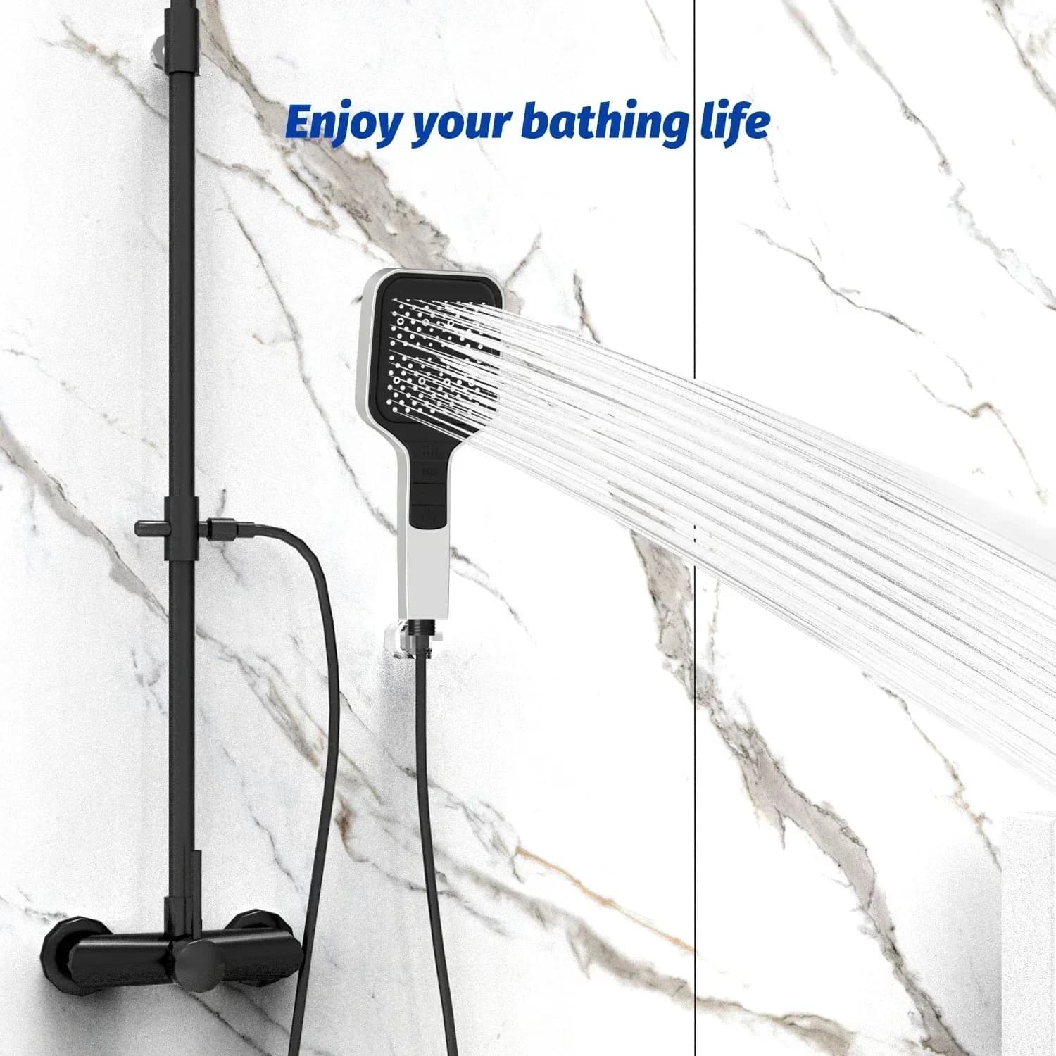 Shower Head Reliable with Detachable - Silver Abs Water - Standard Series Model 0B081D