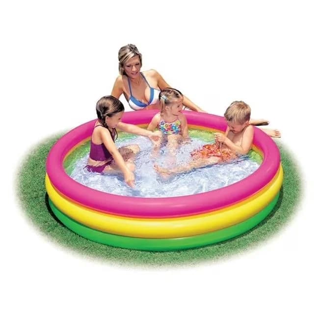 Inflatable Pool Premium with Fade Resistant, 54 x 12 in. 3-Ring, Ages: 2 and up - Multicolor Model 78D09A