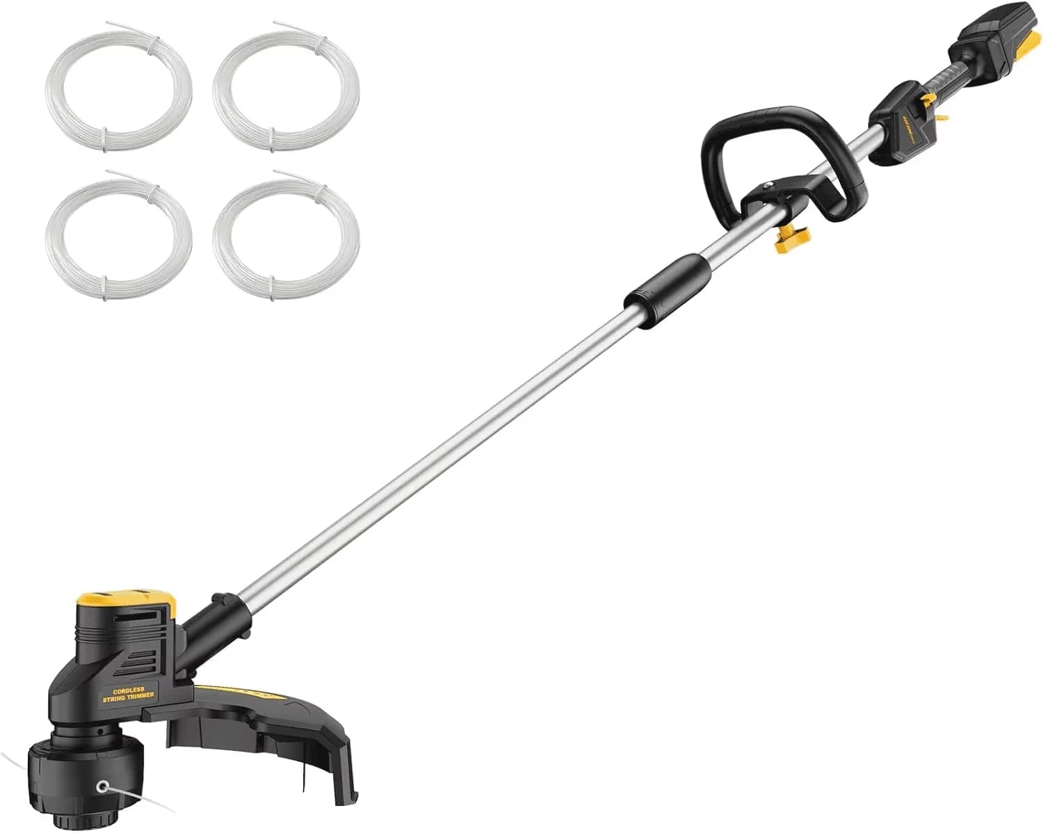 Professional String Trimmer with 20V, NOTE: Battery and charger not included!, Electric Weed Wacker (Includes 2 Spools) - Model 90DB7A