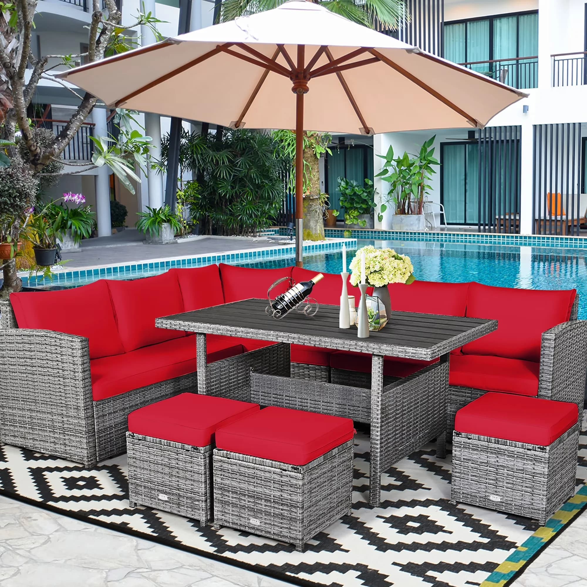 Quality Outdoor Sofas Sectional - 7 PCS - Quality Construction Model 2C9077