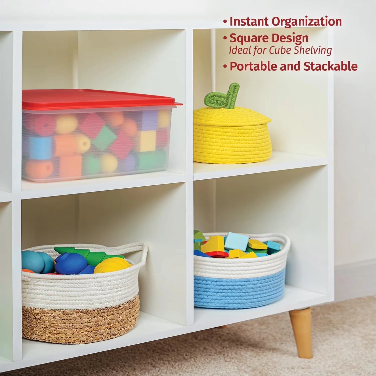 Garage Storage Supply Innovative with 11 L Bins, Airtight Plastic Bins - Plastic Red 11 L Model 33432D