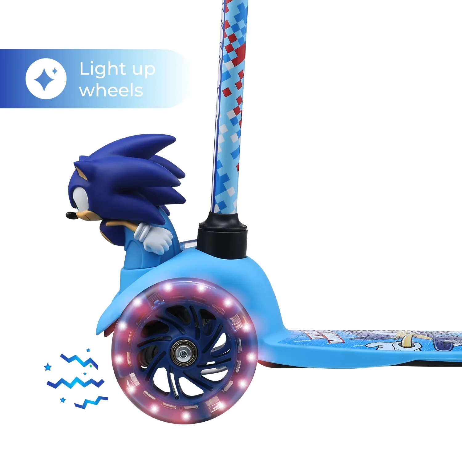 Scooter Stylish with Lightweight, 3D Bluey Mold Design - Blue Plastic, Metal Model 5518F5