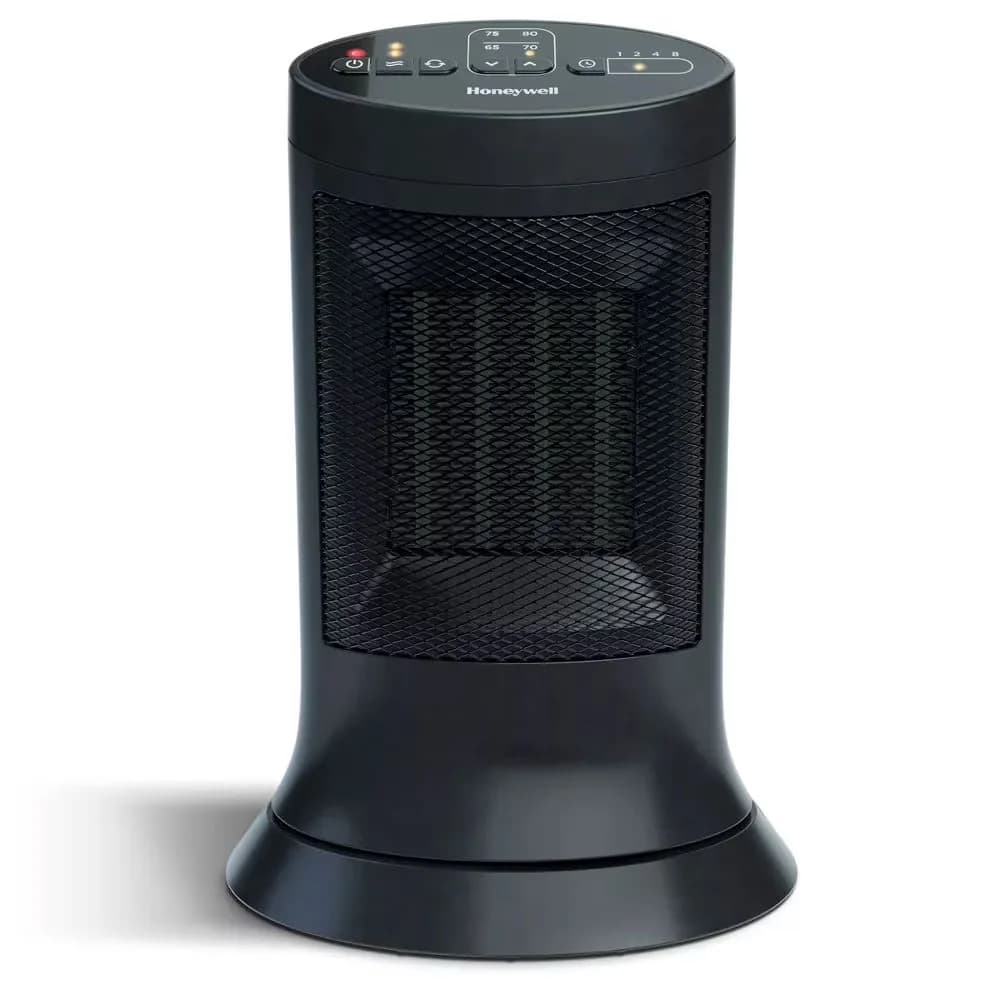 Stylish Portable And Electric Space Heater with Oscillating, Black - Black Model B89E87