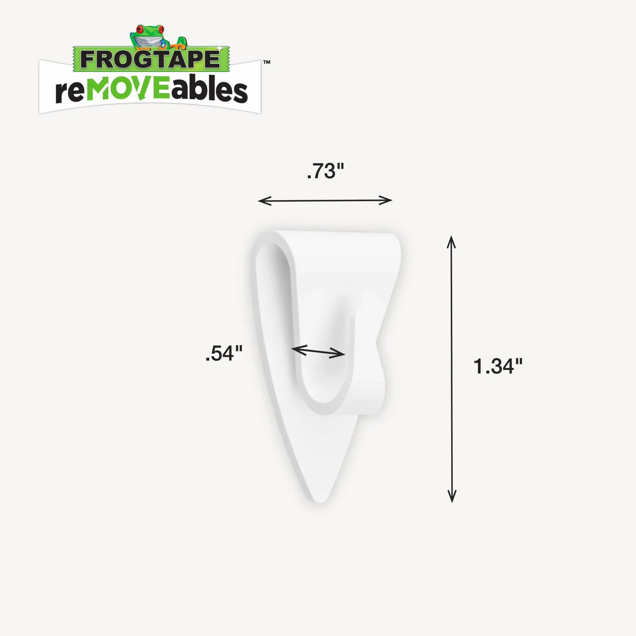 Quality Damage-Free Hanging with Easy Installation, Model Number: 288470, Brand: FrogTape - Plastic White Model A24D21