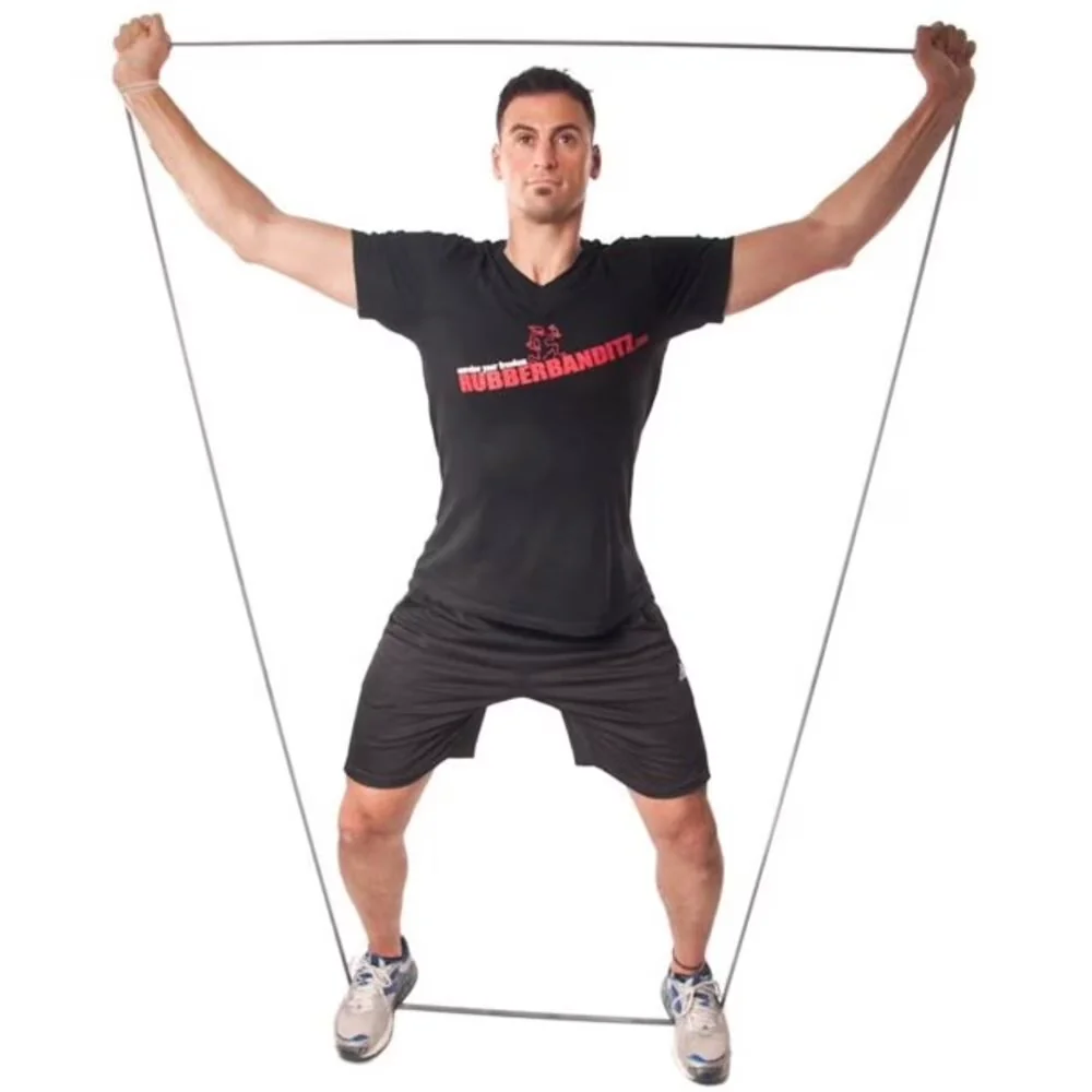 Essential Home Gym Accessory with Anti-Slip, Resistance Band Kit in a Bag, Deluxe 5-200 lbs1 - Natural Rubber Black Model 104914