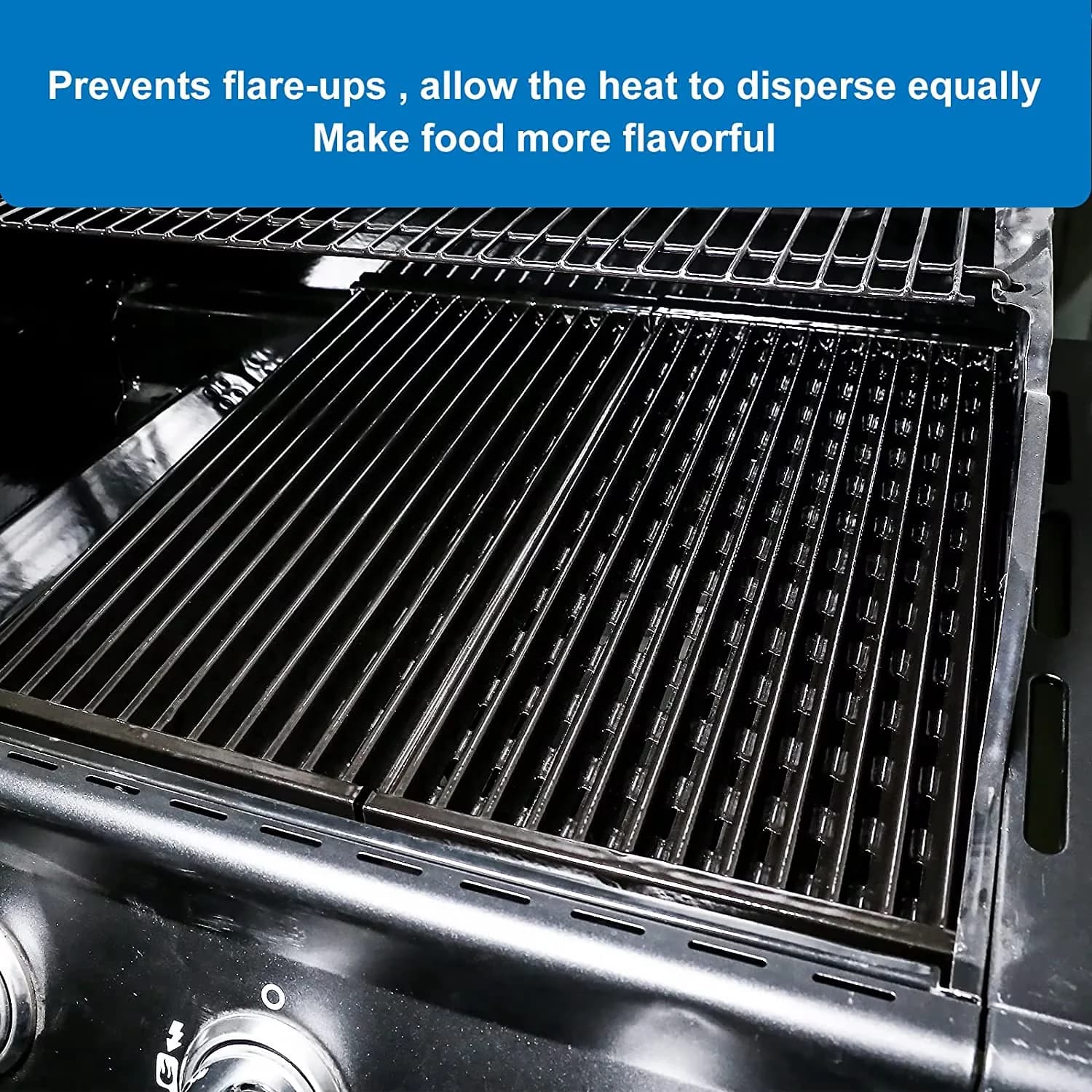 Stylish Flat Top Grill with Grates - Porcelain-Enameled Iron G460-0500-W1 Model F51566