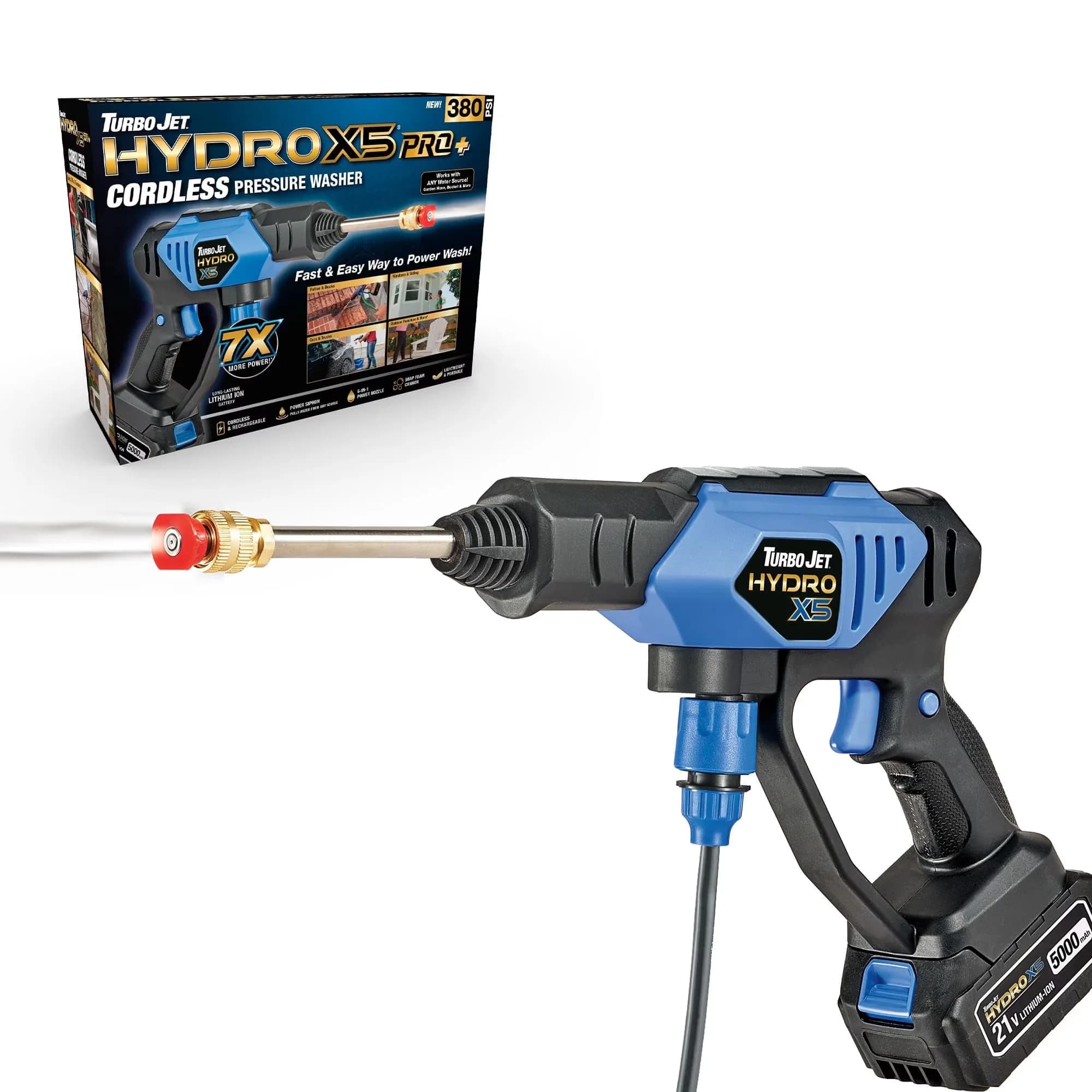 Stylish Pressure Washer with Battery, X5 Pro+ - Modern Design Model D92ABE