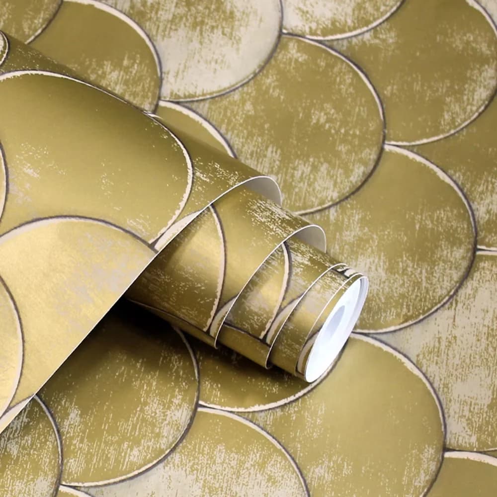 Innovative Wallpaper with Washable, Adjustable, Removable - Vinyl Gold Model BE2441
