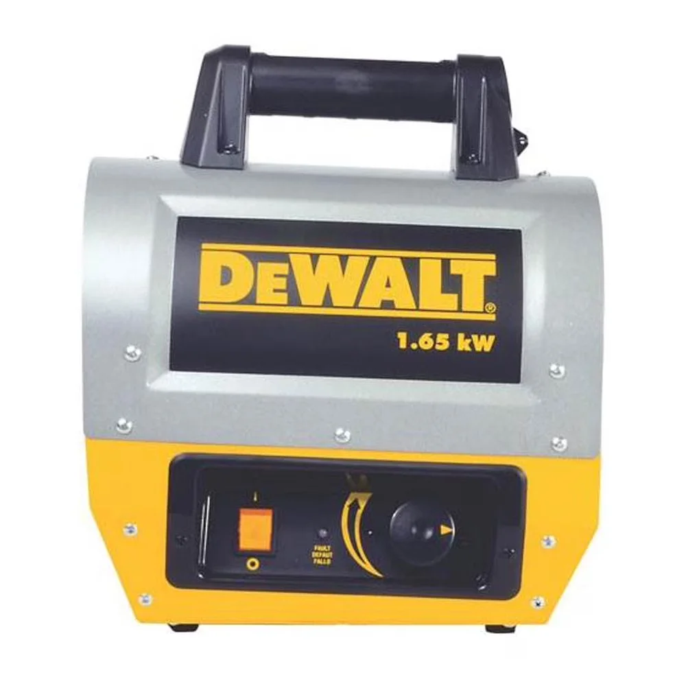 Compact Portable And Electric Space Heater with 5630 BTU, Adjustable, Outputs 5,630 BTUs of heat or 1.65 kW - Yellow Model 91C155