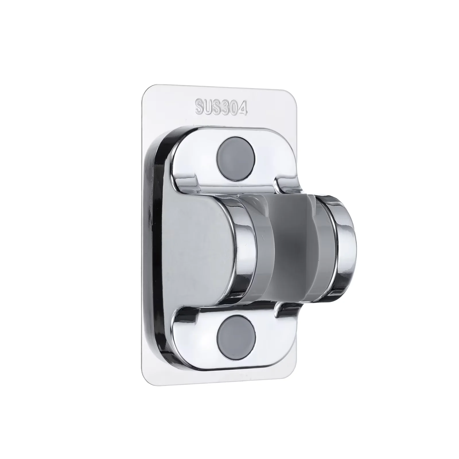 Compact Shower Head with Adjustable, Easy To Install, Color: Silver - Black Plastic + Stainless Steel Model FD3E50