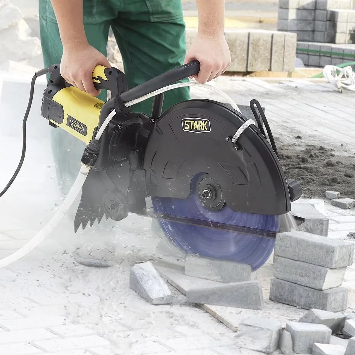 Power Saw Modern with 3200W, Lightweight, 6" Cutting Depth - Yellow - Contemporary Style Model 16B0DD