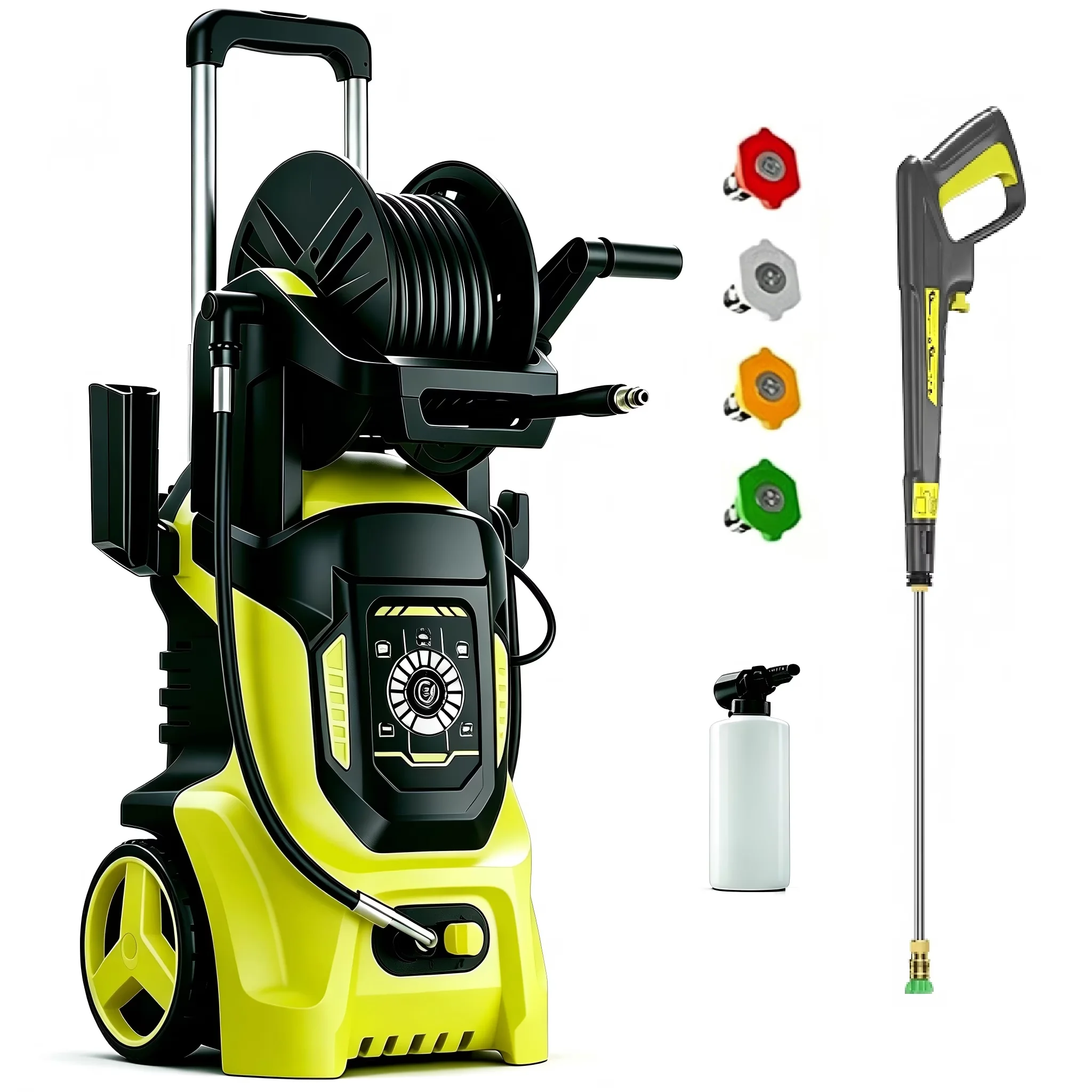 Quality Pressure Washer with Quick Connect Fittings, Kink Resistant Hose - Model B24D91