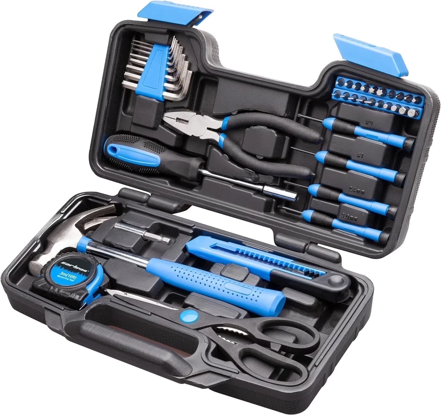 Premium Hand Tool Set with Storage Case, Blue 39-Piece General Household Kit - Blue Model 9BB133