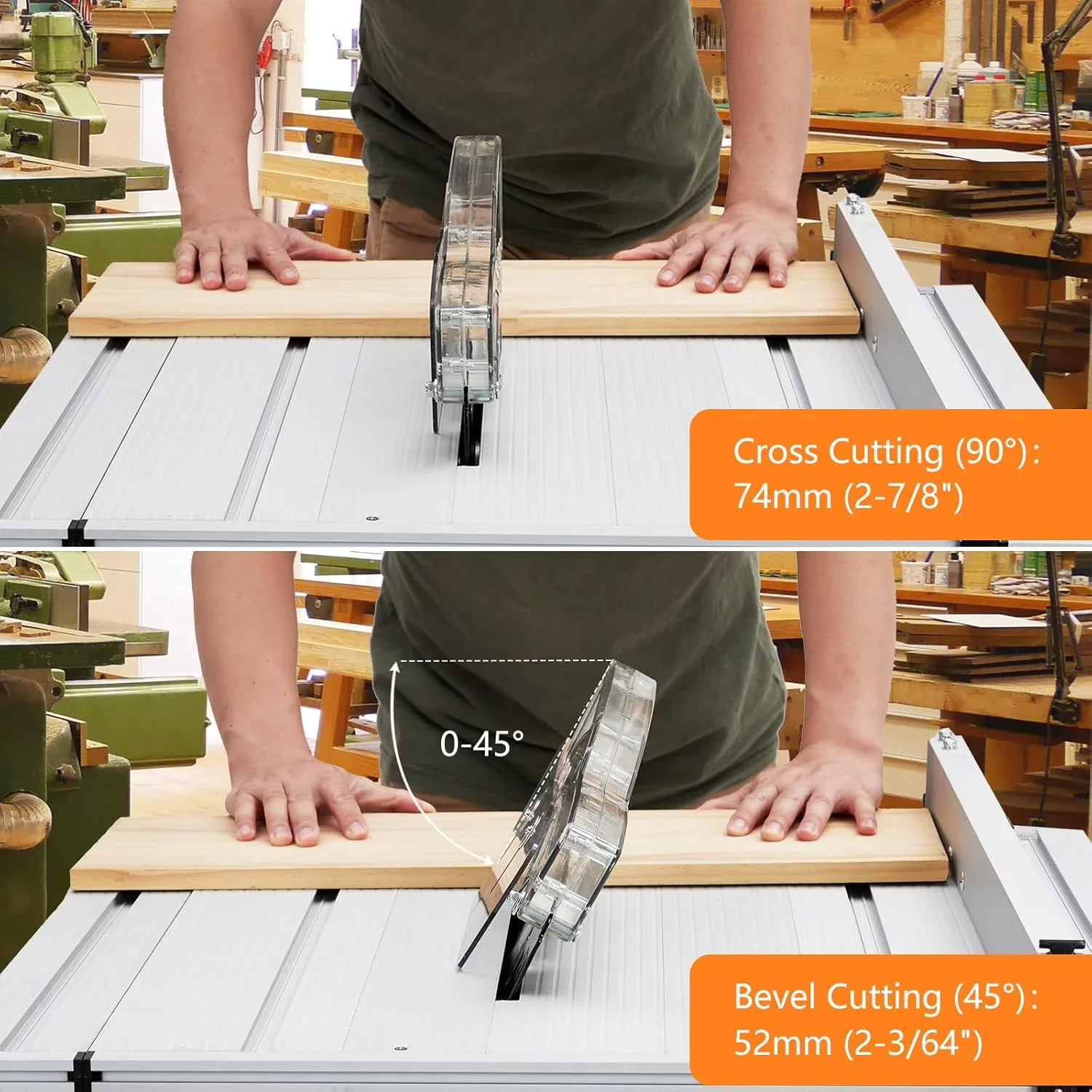 Power Saw Efficient with Adjustable, Multifunctional Table, 10 Inch 15 Amp Portable Table - Model 31977F