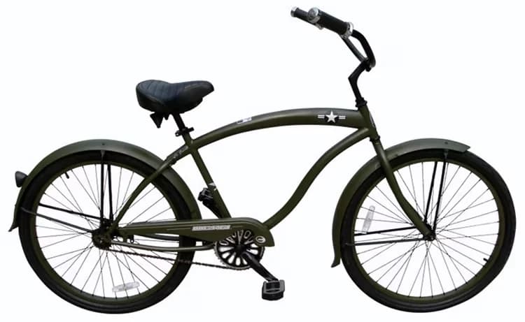 Professional Cruiser Bike with Adjustable Seat Height, Coaster Brake - Green Model 5265D6