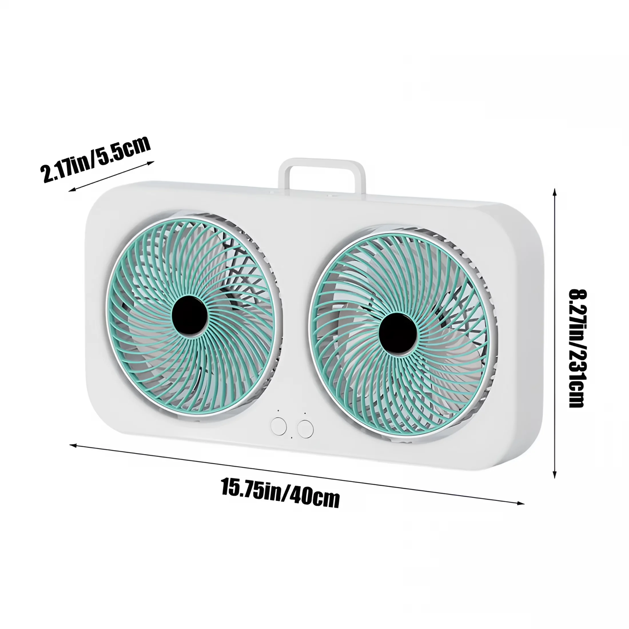 Modern Fans In Cooling with Rotating Head, Window Fan - Plastic Green for Bedroom Model B56A2D