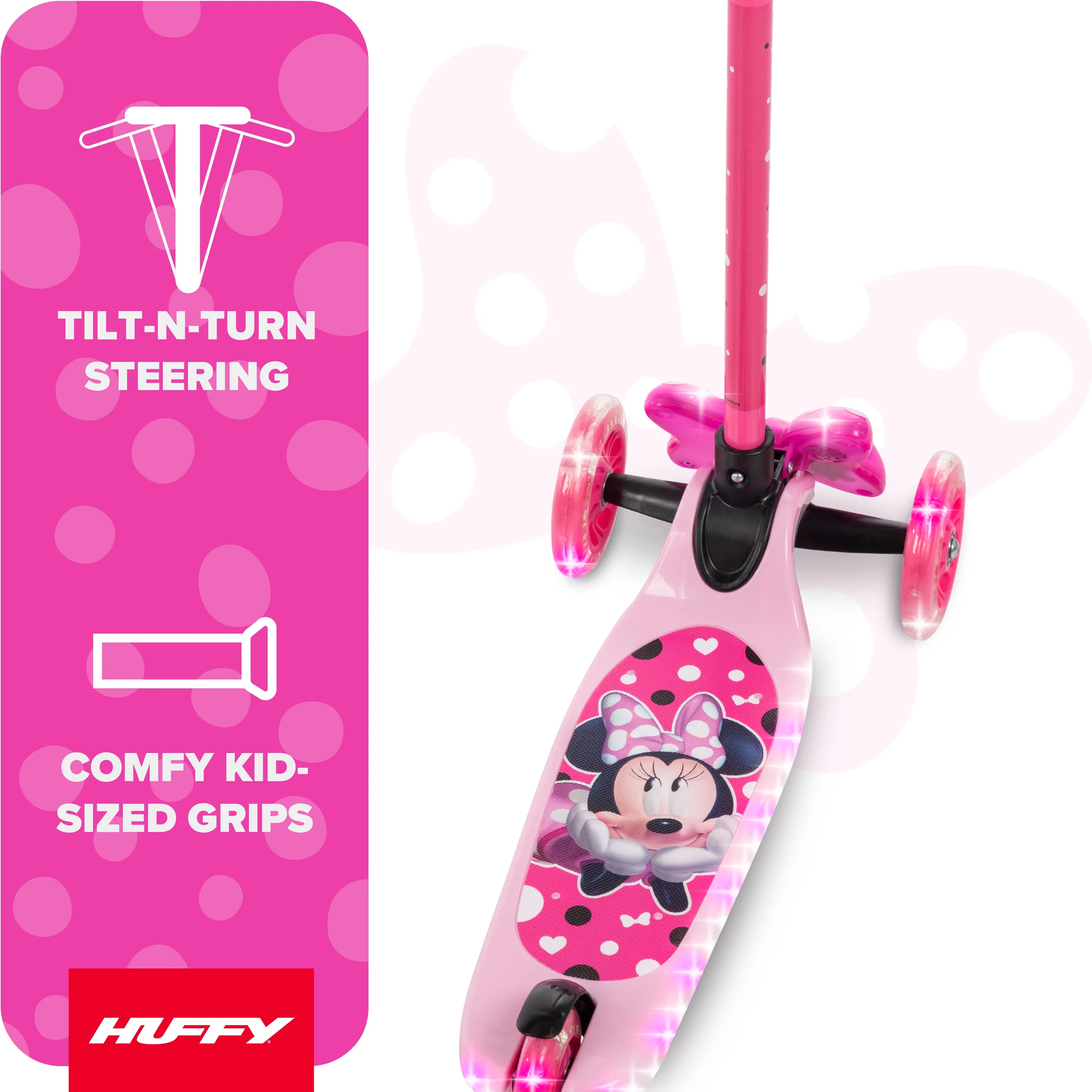 Stylish Scooter with Portable, Pink, Ages 3+ - Plastic Pink Huffy - Long-Lasting Performance Model 296BA1