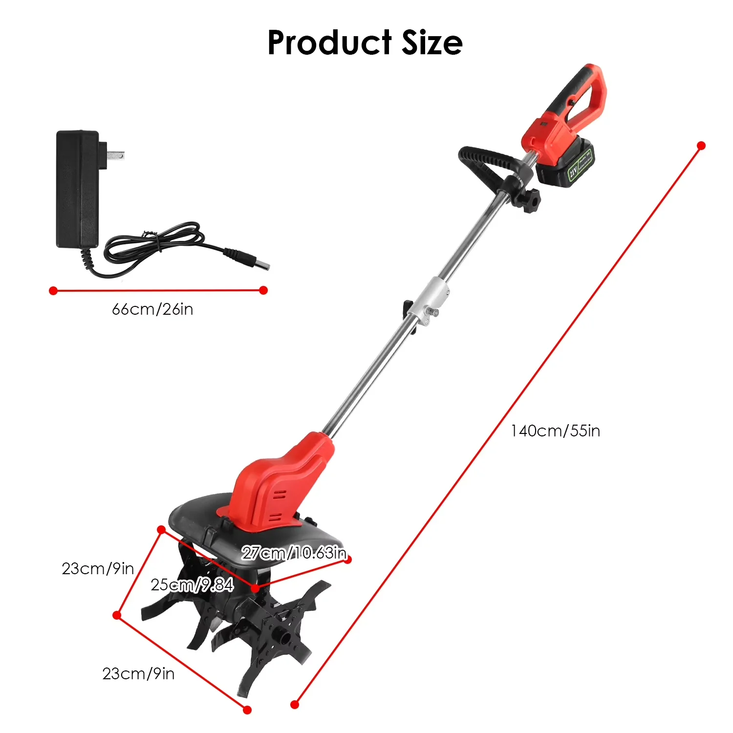 Modern Trillers Cultivator with Battery, 550W, 21V - Easy to Use Model 243CBD