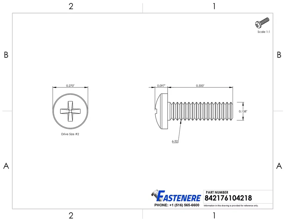 Professional Fastener - 6-32 - Residential Grade Model B36217