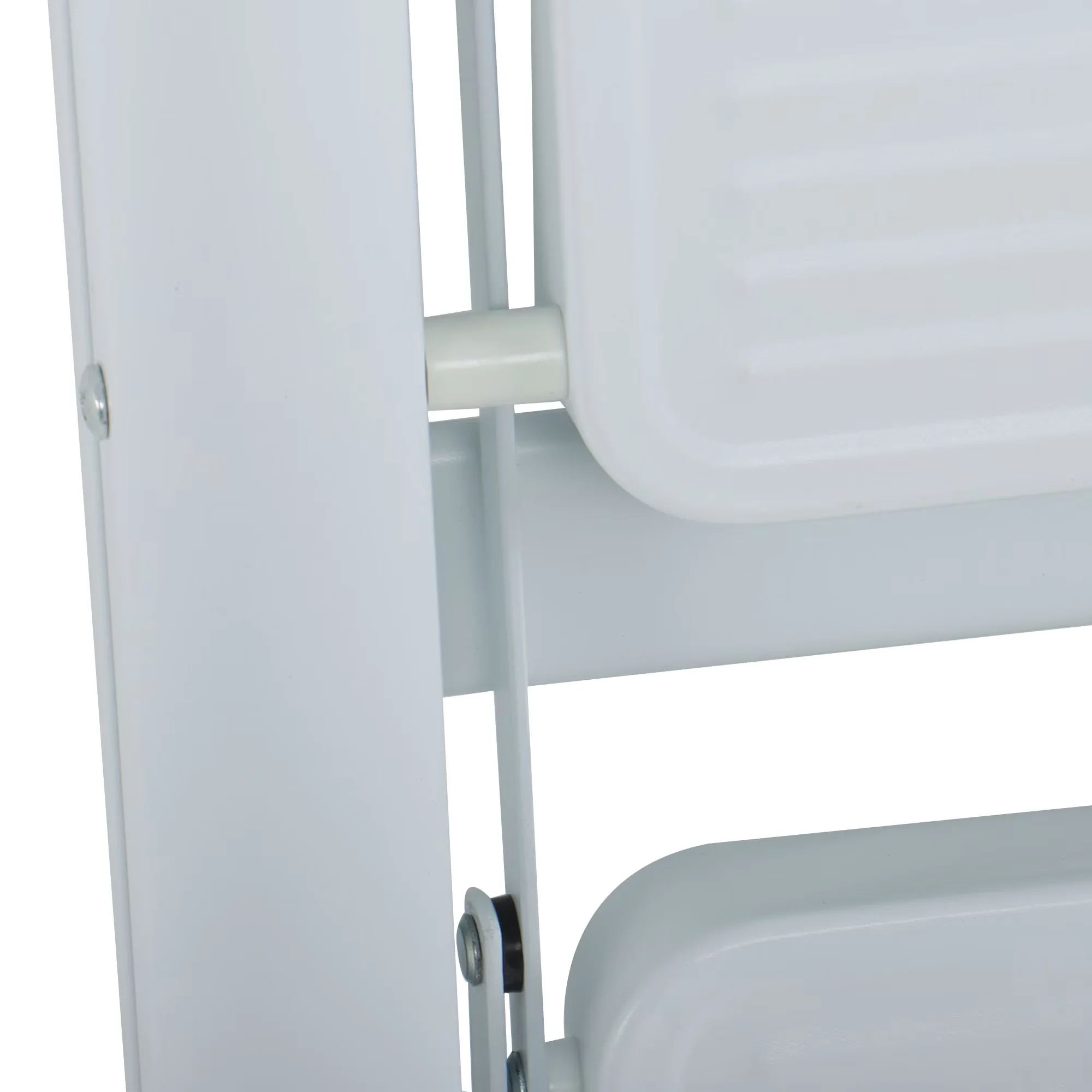 Compact Ladders And Step Stool with Folding, Wide Anti-Slip Pedal, 3 Ladder - Aluminum Alloy White for Office Model AACE6D