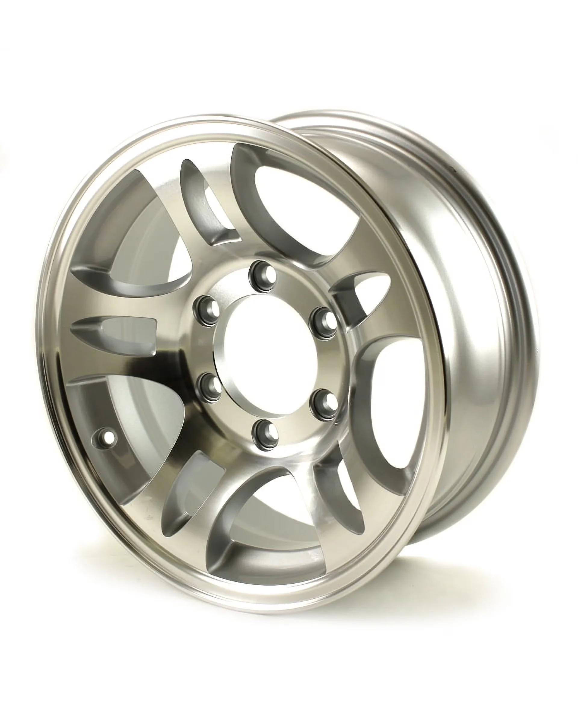 Compact Wheels And Rim with Wheel Offset: 0 mm, Center Hole Diameter: 4.25" - Aluminum Polished Aluminum Model 7D2072