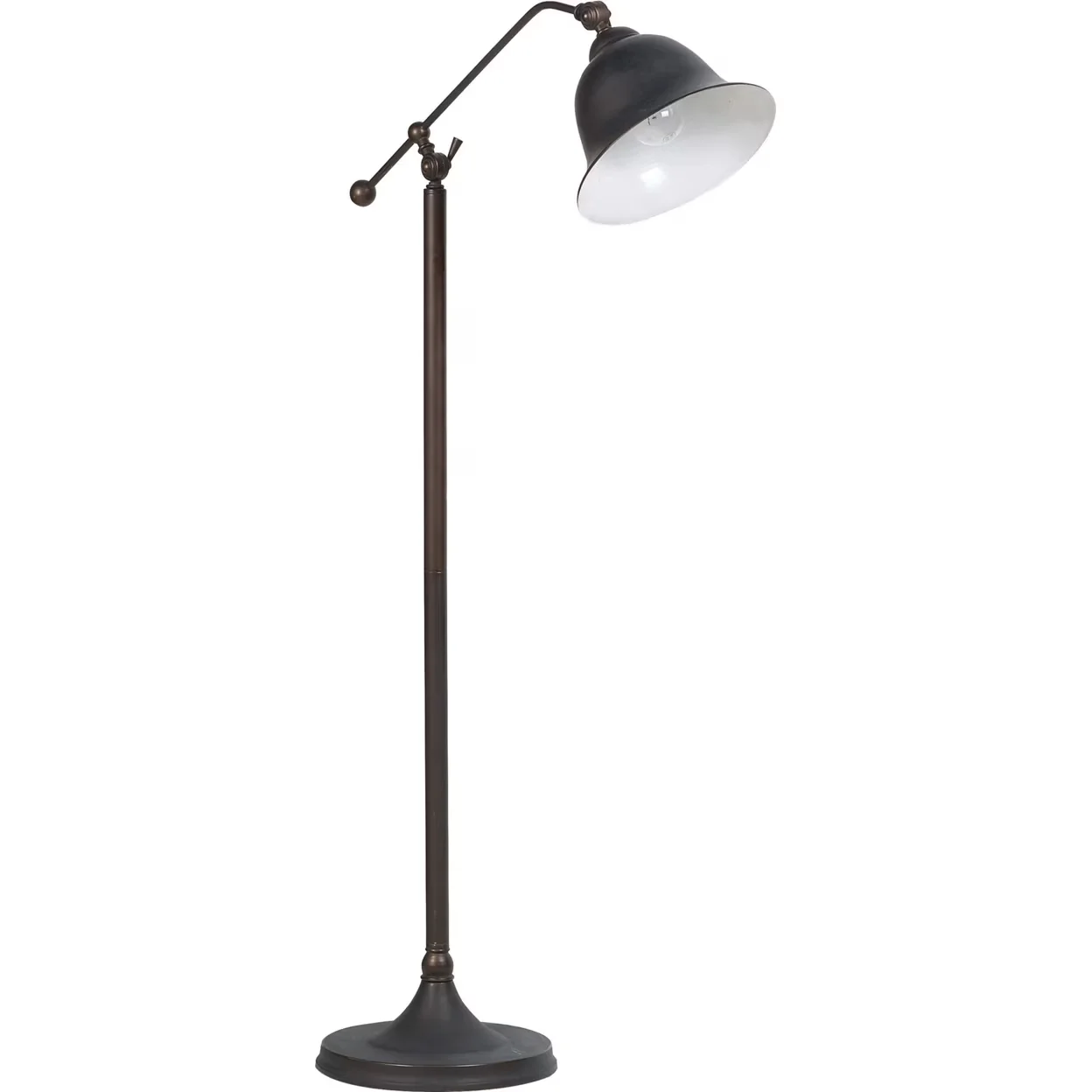 Quality Floor Lamp with Incandescent, Task Lamps, Industrial - Bronze Metal Model 1AE57C