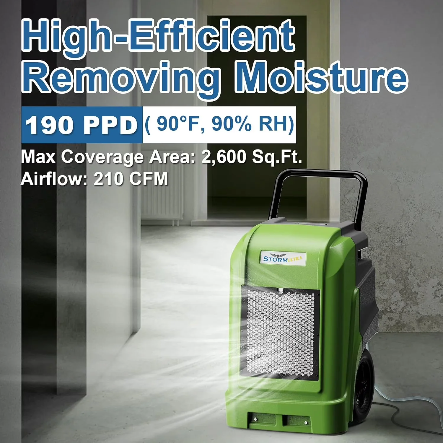 Dehumidifier Classic with Built-In Pump, · Sound Pressure Level: 58 dBA - Green Model C90EA1