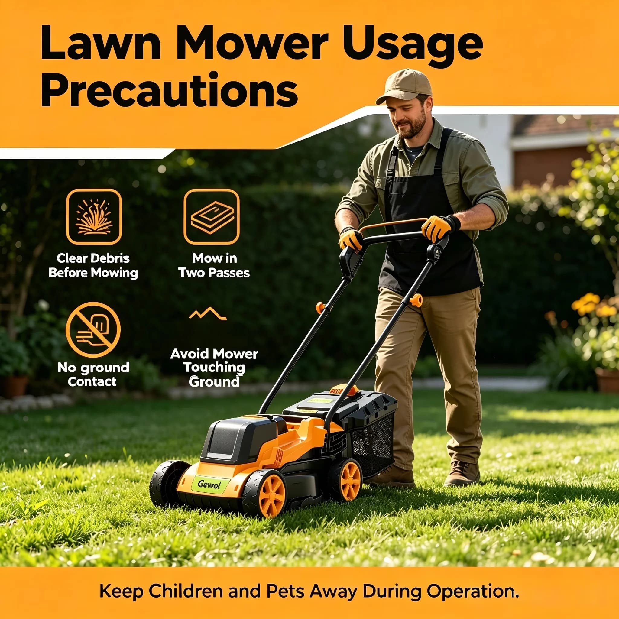 Efficient Push Mower with Battery, 20V, 20V 13" Cordless Lawn - Contemporary Style Model 109CF9