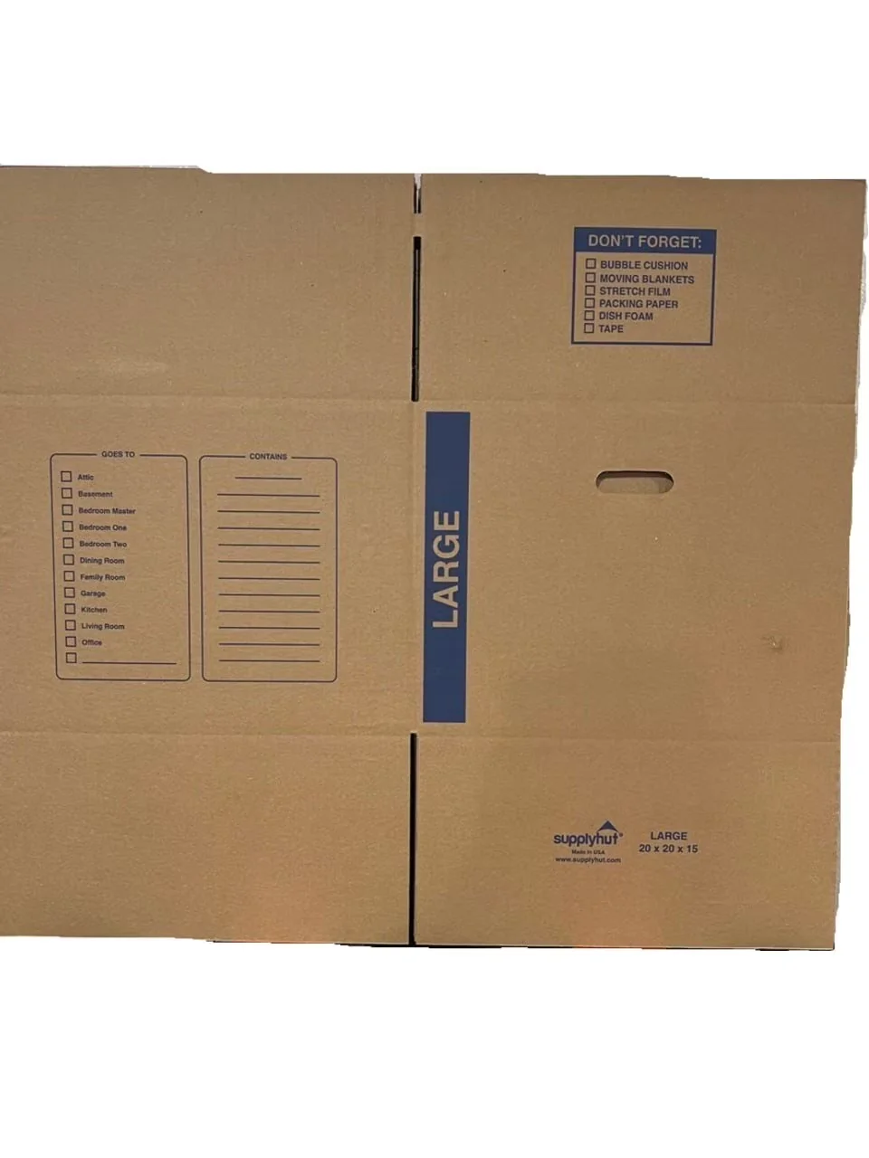 Moving Essential - Cardboard Brown 20x20x15 - Compact and Portable Model BBD0BB